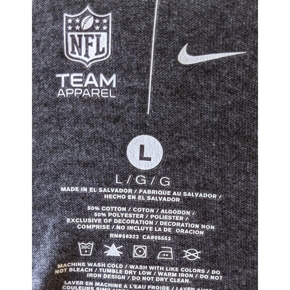 Nike NFL Team Apparel Men's Kansas City Chiefs Gray Long Sleeve Shirt Size Large - Picture 3 of 3